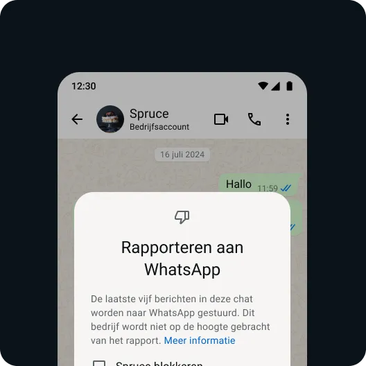 gebruiker rapporteert een problematisch contact of bericht om een veilige whatsapp-ervaring te behouden